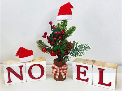 Set 02 Nón Noel vải mini Decor bàn tiệc ĐK 6cm NON-X-09
